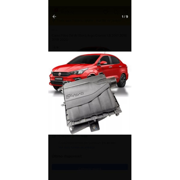 Caixa Filtro De Ar Etorq Argo Cronos 1.8 2017 2018 2019 2020