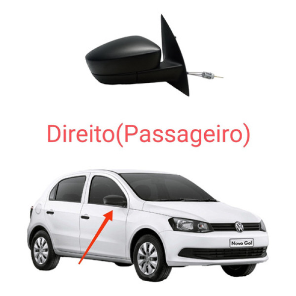 Retrovisor Direito Manual Volkswagen Gol G6 G7 Voyage 